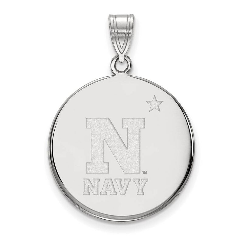 Sterling Silver U.S. Naval Academy Large Disc Pendant